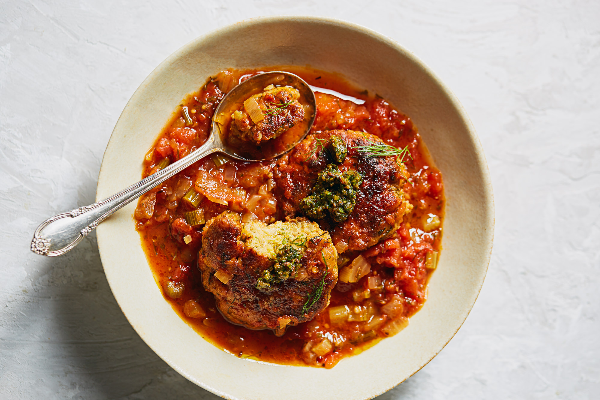 North African Fish Cakes in Chermoula Tomato Sauce